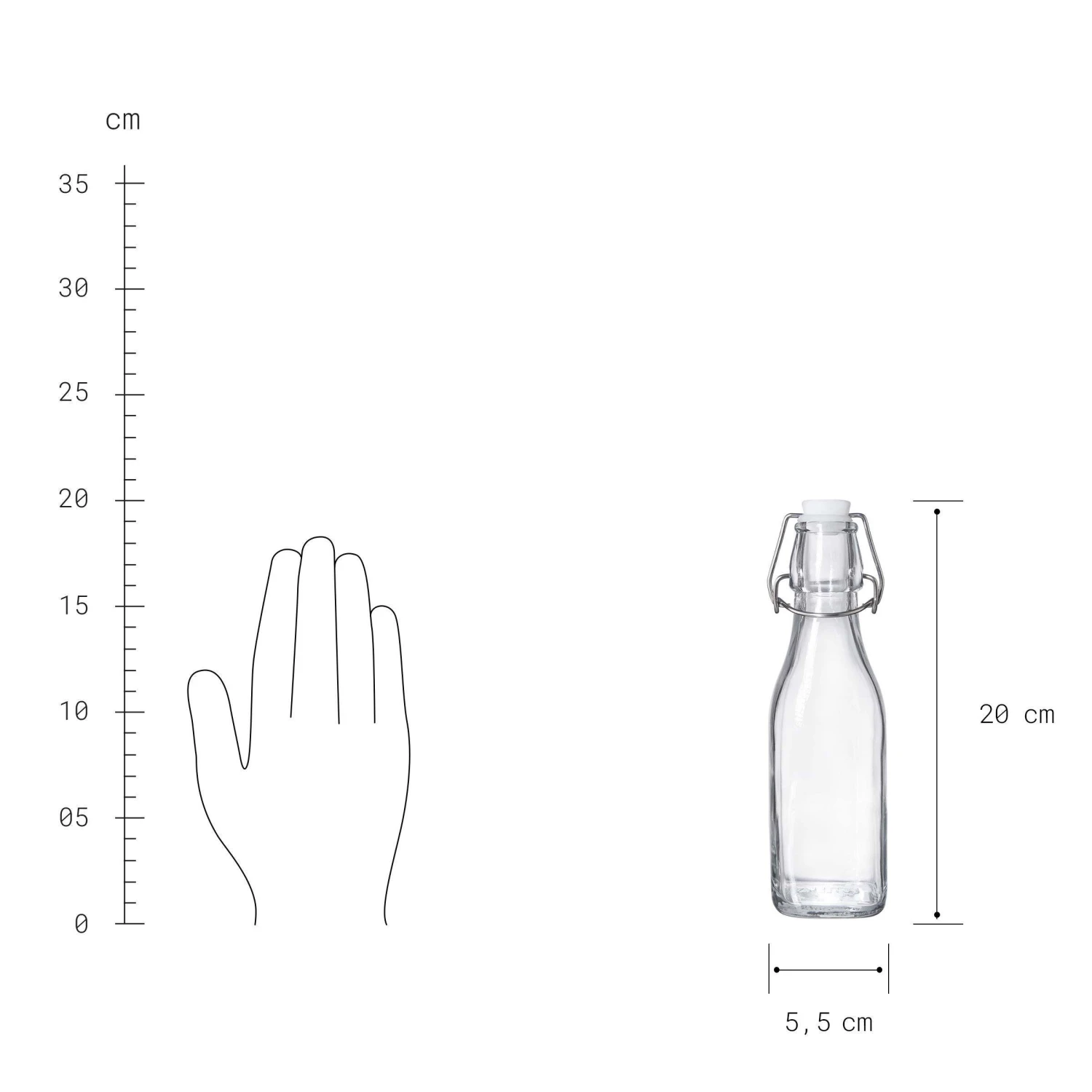 4x Flasche Mit Bügelverschluss 250ml SWING In Transparent 6 4x Flasche Mit Bügelverschluss 250ml SWING In Transparent - Image 4