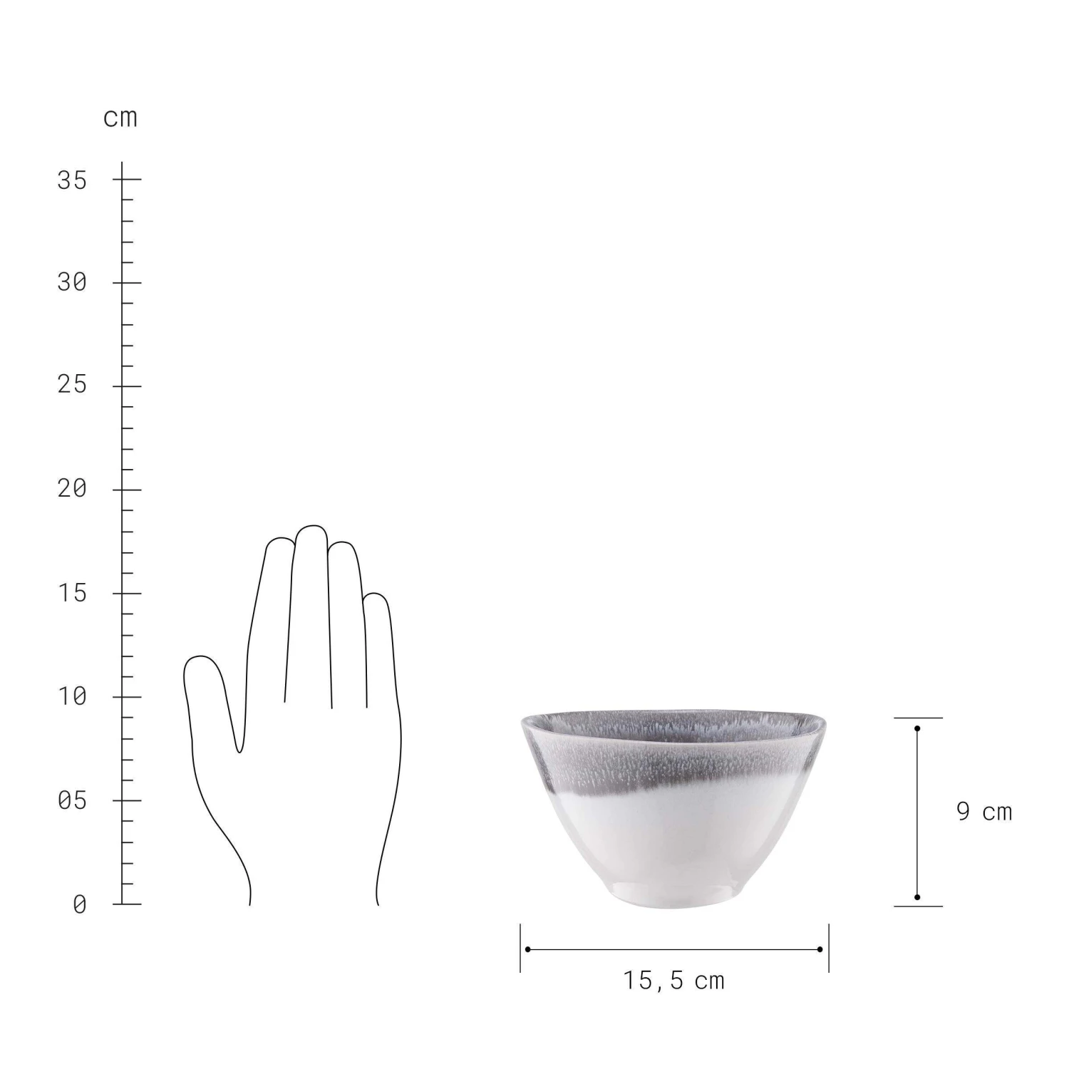4x Schale 640ml ATLANTIS In Grau 6 4x Schale 640ml ATLANTIS In Grau - Image 4