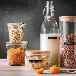 4x Vorratsgläser 550ml WOODLOCK In Transparent -Küchenwelt Verkauf butlers 4x vorratsglaser 550ml woodlock in transparent 5