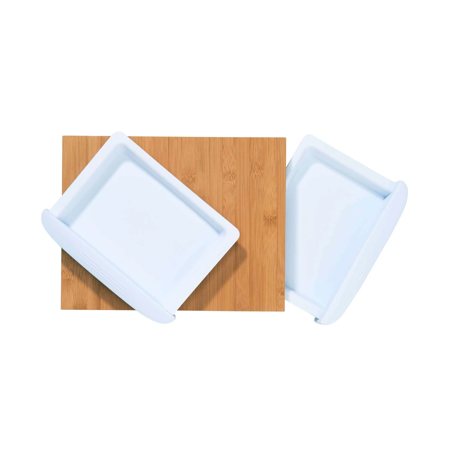 Bambusbrett Mit 2 Auffangschalen L 32 X B 25cm BAMBOO In Weiß 5 Bambusbrett Mit 2 Auffangschalen L 32 X B 25cm BAMBOO In Weiß - Image 3