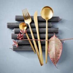 Besteck-Set 4-tlg. Matt STILETTO In Gold -Küchenwelt Verkauf butlers besteck set 4 tlg matt stiletto in gold 8