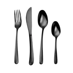 Besteck-Set 4-tlg. QUEENS In Schwarz -Küchenwelt Verkauf butlers besteck set 4 tlg queens in schwarz 1