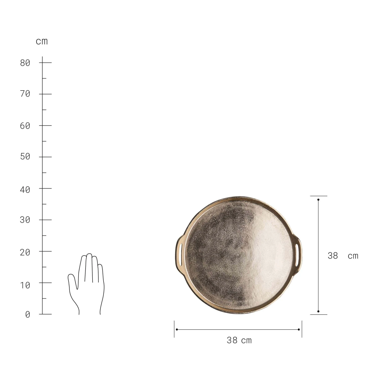 Deko-Tablett Ø38cm BANQUET In Gold 5 Deko-Tablett Ø38cm BANQUET In Gold - Image 3