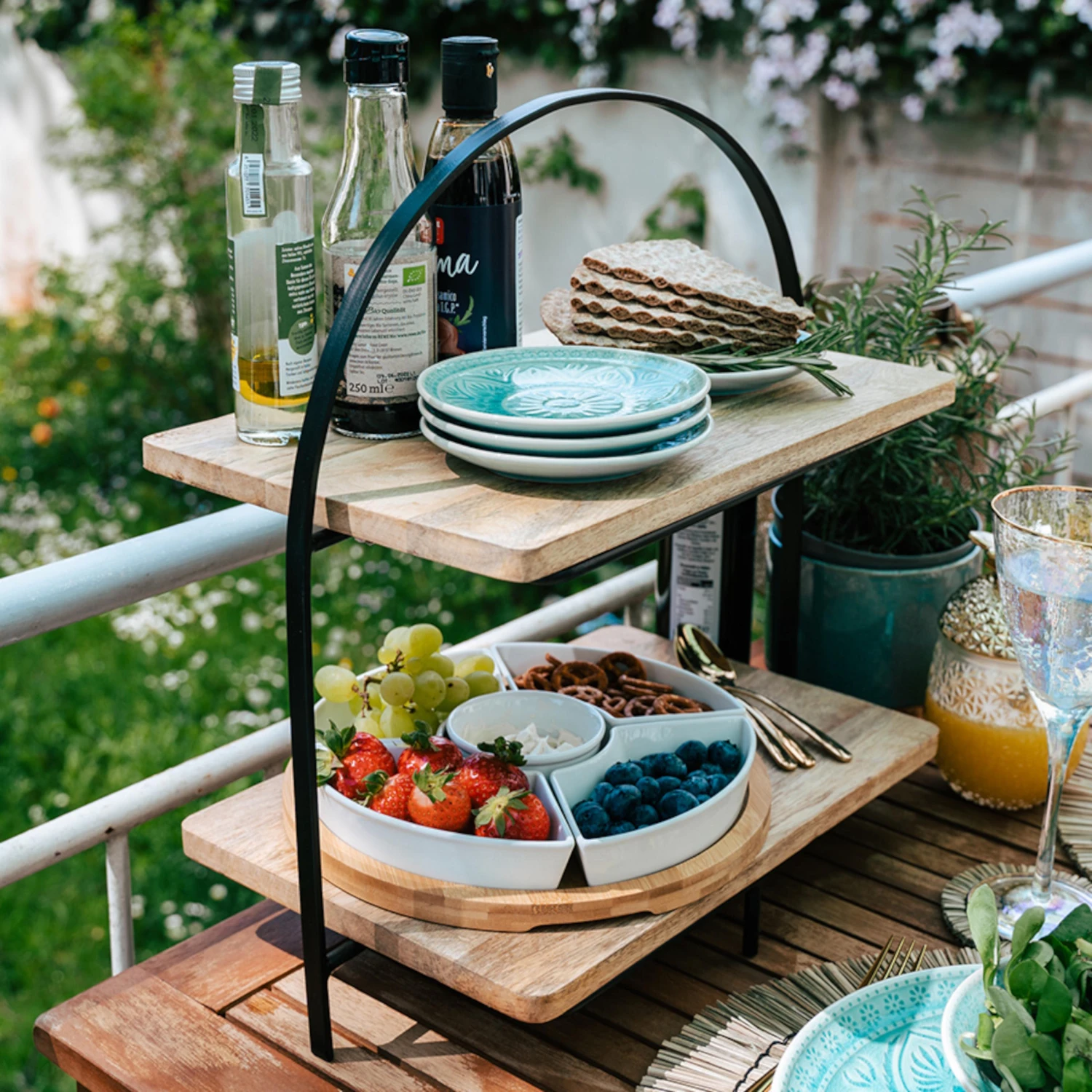 Etagere 2-stufig Höhe 45cm MANGO DAYS In Braun 9 Etagere 2-stufig Höhe 45cm MANGO DAYS In Braun - Image 7