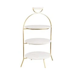 Etagere 3-stufig Höhe 65cm MARBLE In Weiß -Küchenwelt Verkauf butlers etagere 3 stufig hohe 65cm marble in weiss 2