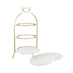 Etagere 3-stufig Höhe 65cm MARBLE In Weiß -Küchenwelt Verkauf butlers etagere 3 stufig hohe 65cm marble in weiss 3