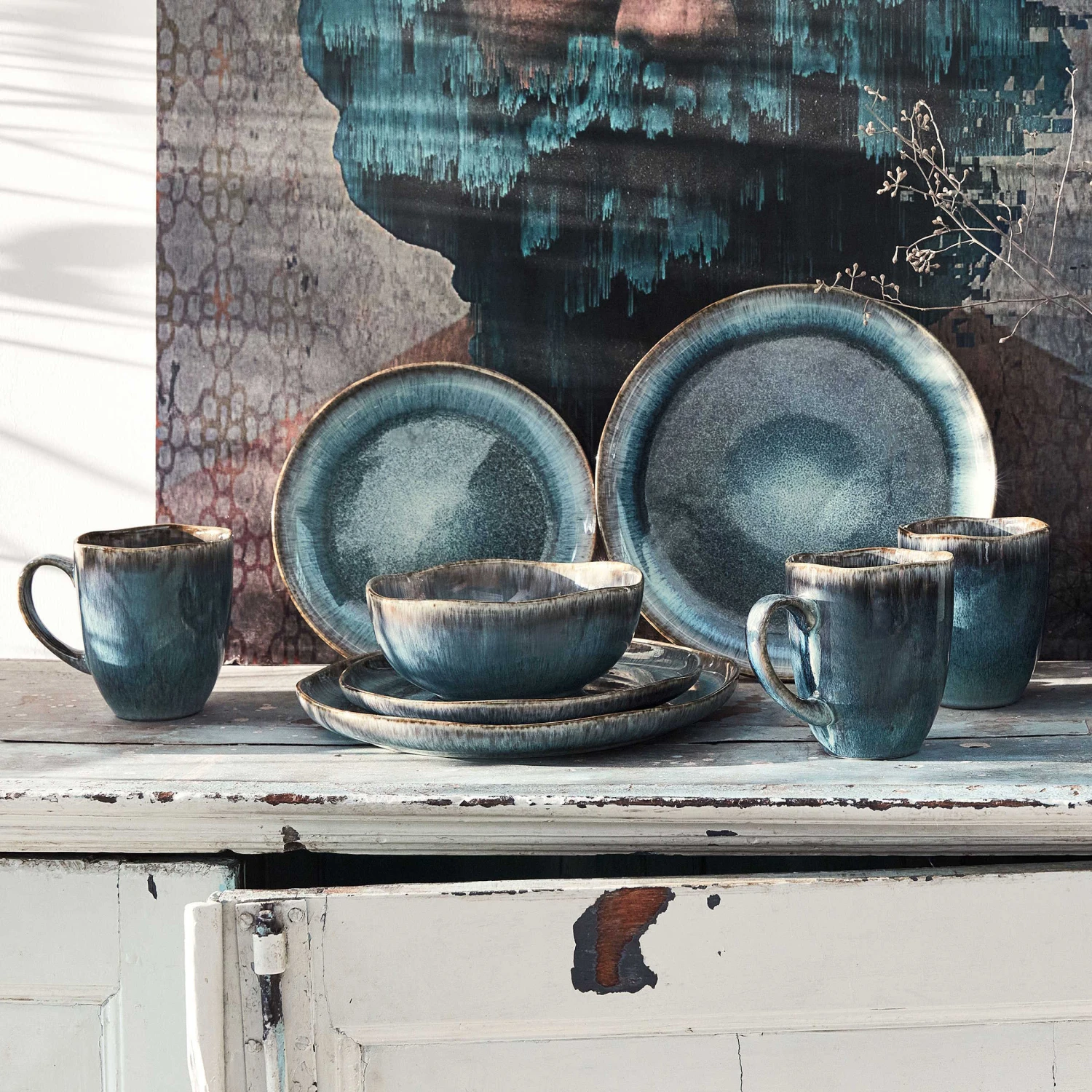 Geschirr-Set 16-tlg. HILDA In Dunkelblau 4 Geschirr-Set 16-tlg. HILDA In Dunkelblau - Image 2