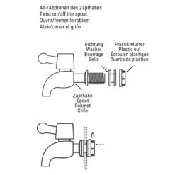 Getränkespender 3,5 L REFRESH In Transparent -Küchenwelt Verkauf butlers getrankespender 3 5 l refresh in transparent 12