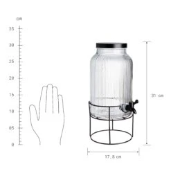 Getränkespender Mit Ständer 2 Tlg. FOUNTAIN In Transparent-Schwarz -Küchenwelt Verkauf butlers getrankespender mit stander 2 tlg fountain in transparent schwarz 3