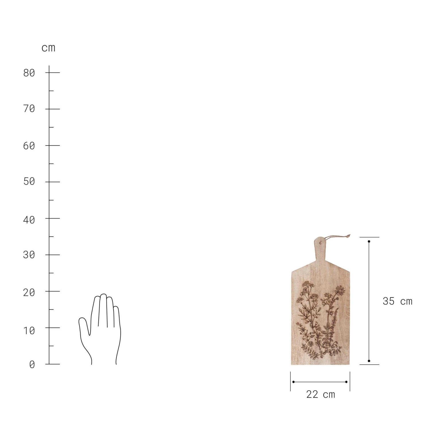 Schneidebrett Blumen L 35 X B 22cm FINE CUT In Braun 6 Schneidebrett Blumen L 35 X B 22cm FINE CUT In Braun - Image 4