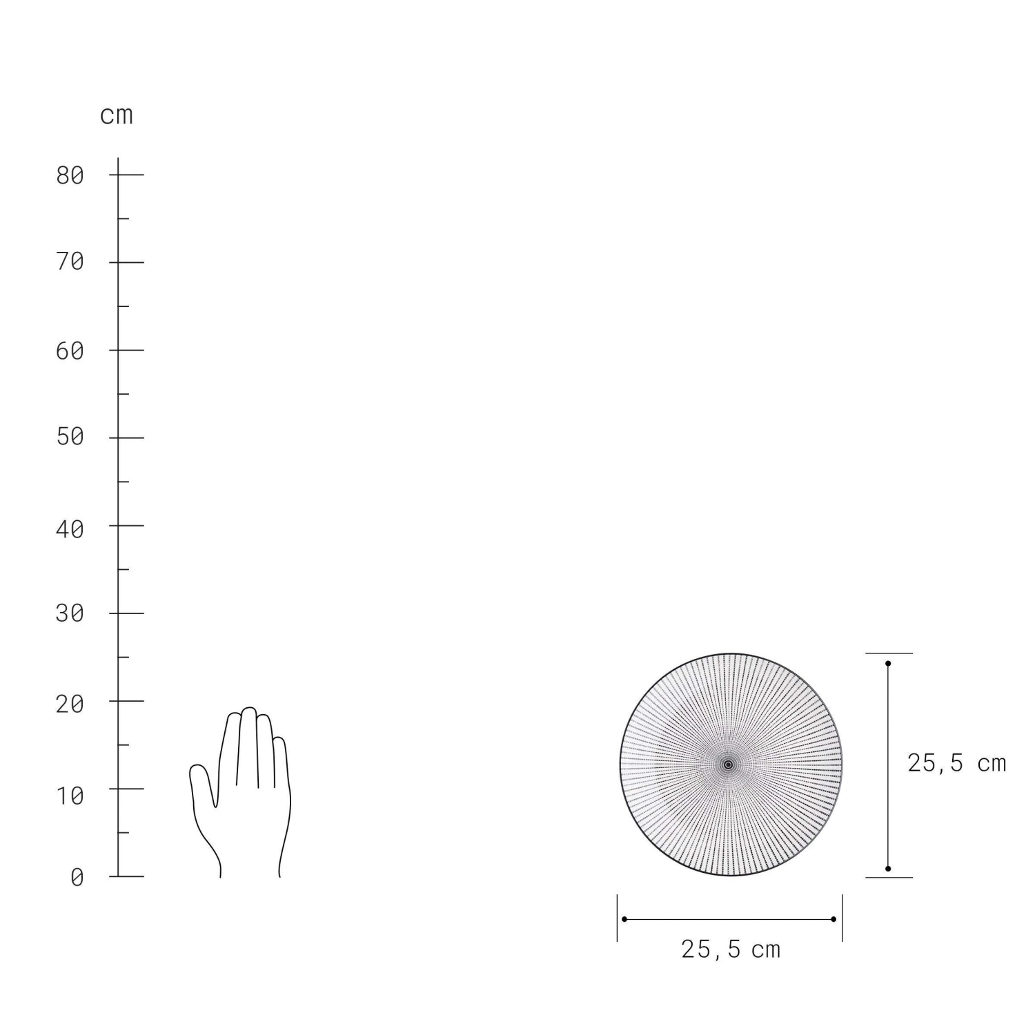 Teller Ø25,5cm DIM SUM In Schwarz-Weiß 6 Teller Ø25,5cm DIM SUM In Schwarz-Weiß - Image 4